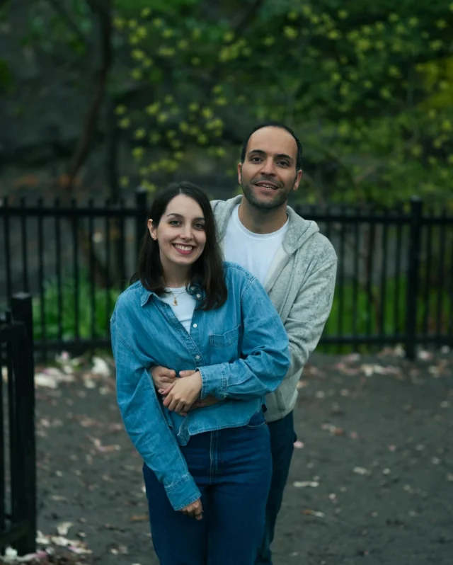Couple holding each other at High Park